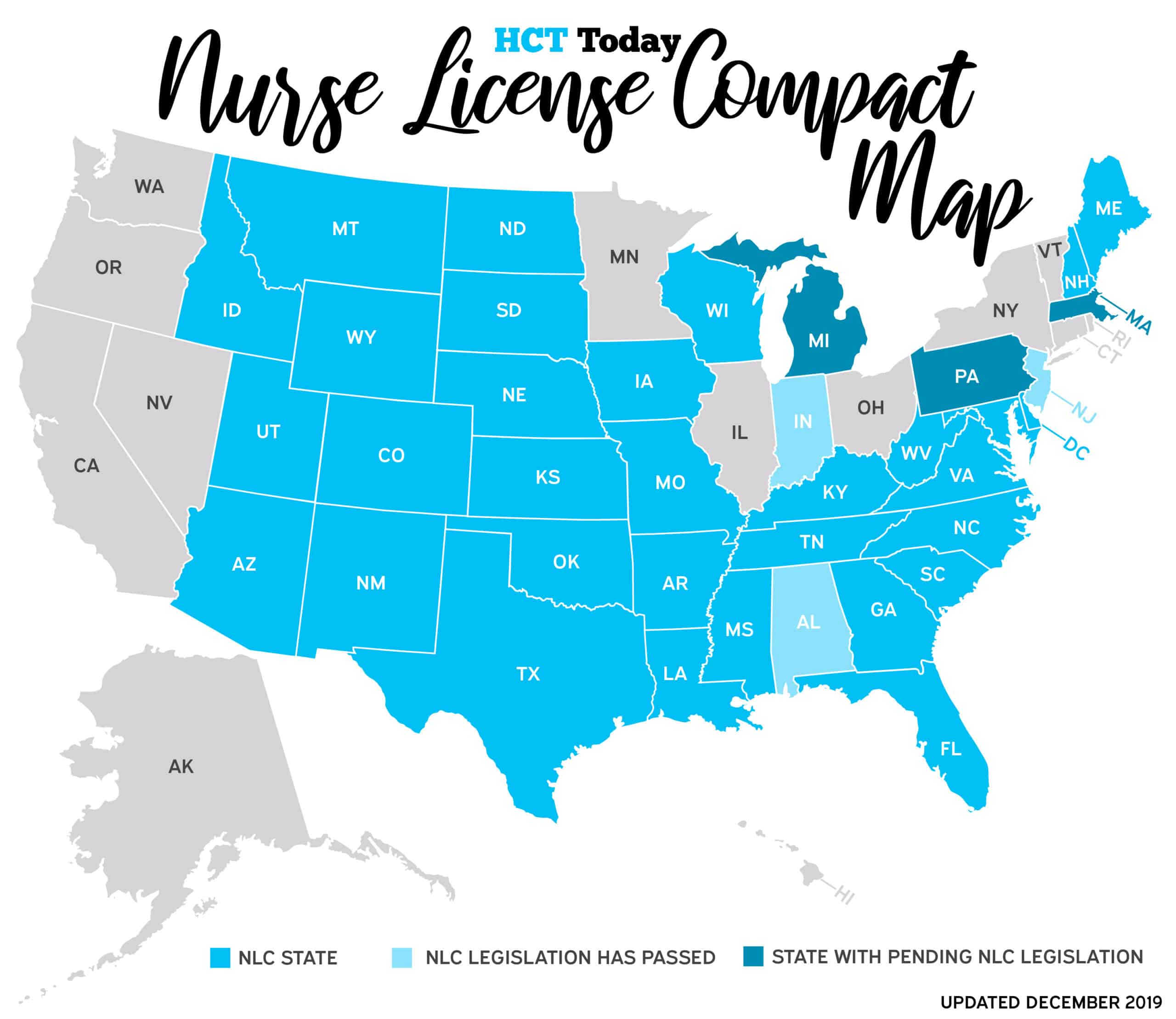 Compact Nursing States List 2023 Licensure Map, 41 OFF