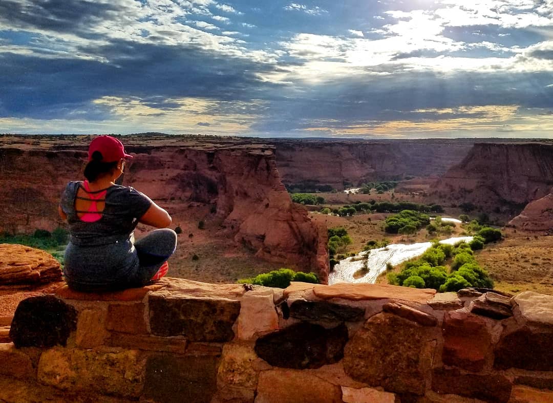 RN, May D., exploring nature near Chinle, Ariz.