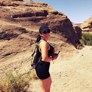 ER RN, Gabi M., exploring Waterhole Canyon