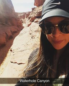 ER RN, Gabi M., exploring Waterhole Canyon