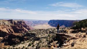 ER RN, Gabi M., exploring Waterhole Canyon