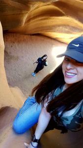 ER RN, Gabi M., exploring Waterhole Canyon