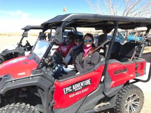 Katherine C.- ER (left), Gabi M. – ER (center) and Arielle M. - ER (right) off-roading in New Mexico. (Photo Contest Winner for May 2018!)